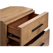 Bowery Hill 2-Drawer Nightstand in Rustic Caramel With Felt Lining