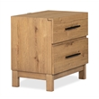 Bowery Hill 2-Drawer Nightstand in Rustic Caramel With Felt Lining