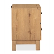 Bowery Hill 2-Drawer Nightstand in Rustic Caramel With Felt Lining