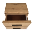 Bowery Hill 2-Drawer Nightstand in Rustic Caramel With Felt Lining
