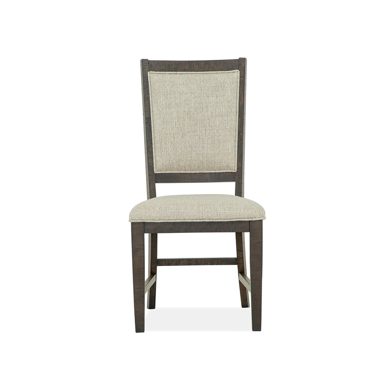 Bowery Hill Contemporary Upholstered Side Chair 2-Pack in Graphite