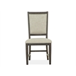 Bowery Hill Contemporary Upholstered Side Chair 2-Pack in Graphite