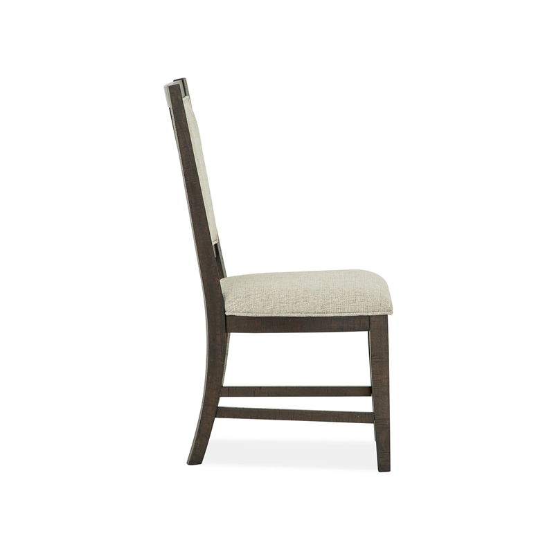 Bowery Hill Contemporary Upholstered Side Chair 2-Pack in Graphite