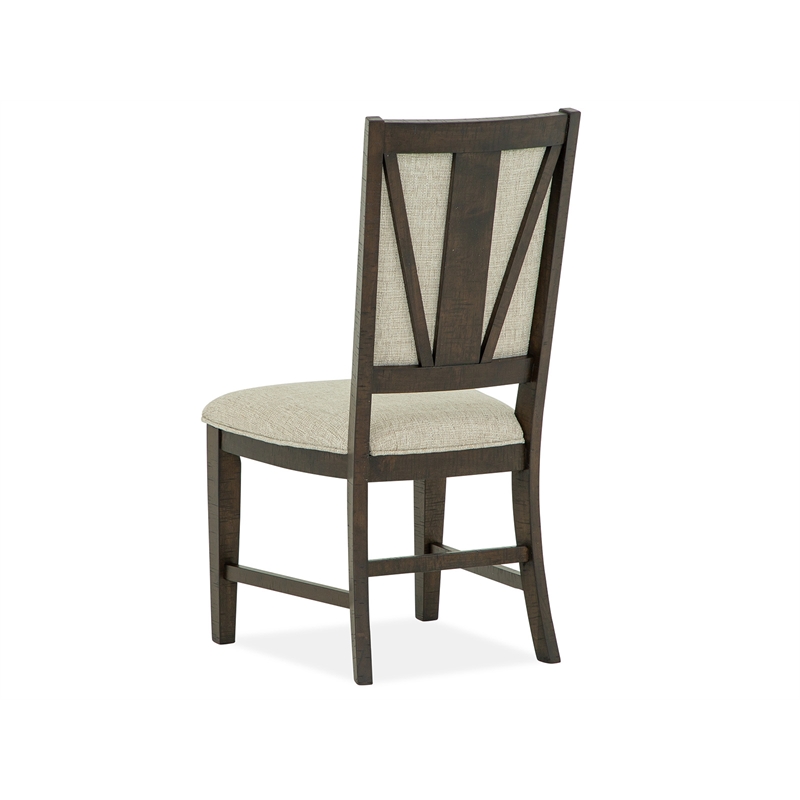 Bowery Hill Contemporary Upholstered Side Chair 2-Pack in Graphite