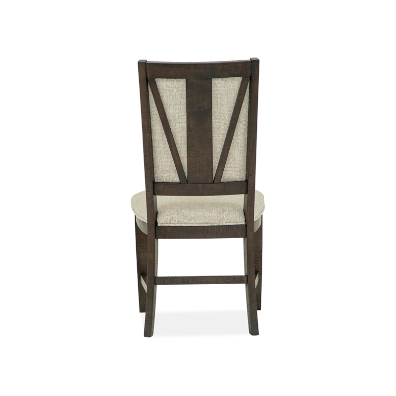 Bowery Hill Contemporary Upholstered Side Chair 2-Pack in Graphite