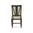 Bowery Hill Contemporary Upholstered Side Chair 2-Pack in Graphite