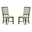 Bowery Hill Contemporary Upholstered Side Chair 2-Pack in Graphite