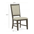 Bowery Hill Contemporary Upholstered Side Chair 2-Pack in Graphite