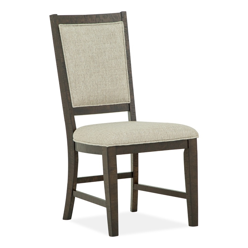Bowery Hill Contemporary Upholstered Side Chair 2-Pack in Graphite