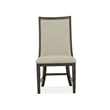 Bowery Hill Contemporary Upholstered Host Chair 2-Pack in Graphite