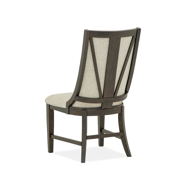 Bowery Hill Contemporary Upholstered Host Chair 2-Pack in Graphite