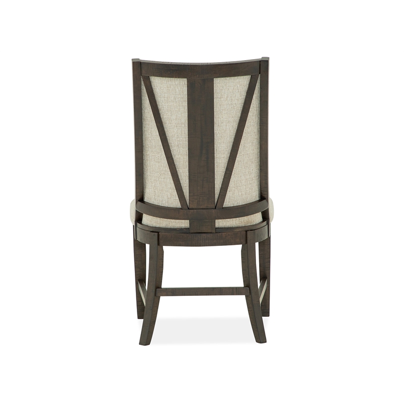 Bowery Hill Contemporary Upholstered Host Chair 2-Pack in Graphite