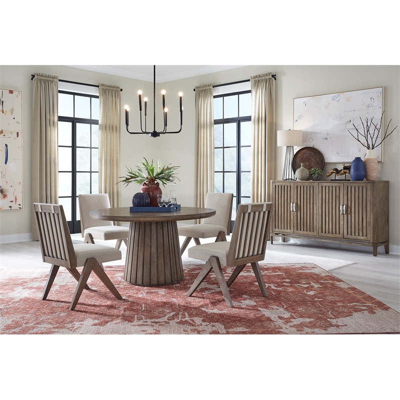 Bowery Hill Extendable Round Dining Table 54