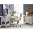 Bowery Hill Contemporary Alabaster Upholstered Swivel Chair With Casters