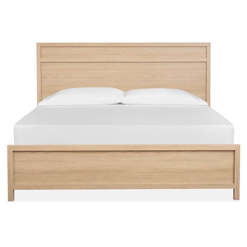 Bowery Hill Queen Panel Bed in Sandstone Beige With 800 lbs Capacity