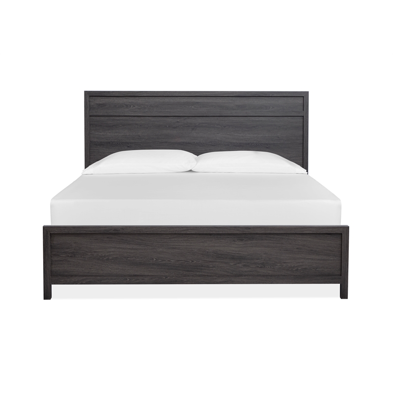 Bowery Hill King Panel Bed in Raisin Black With 800 lbs Capacity