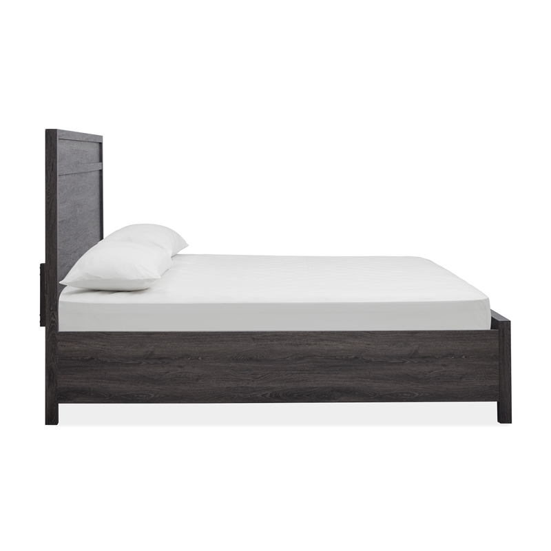 Bowery Hill King Panel Bed in Raisin Black With 800 lbs Capacity
