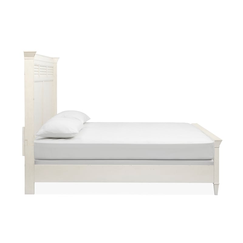 Bowery Hill King Classic Panel Bed in Sea Pearl and Driftwood