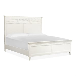 Bowery Hill King Classic Panel Bed in Sea Pearl and Driftwood