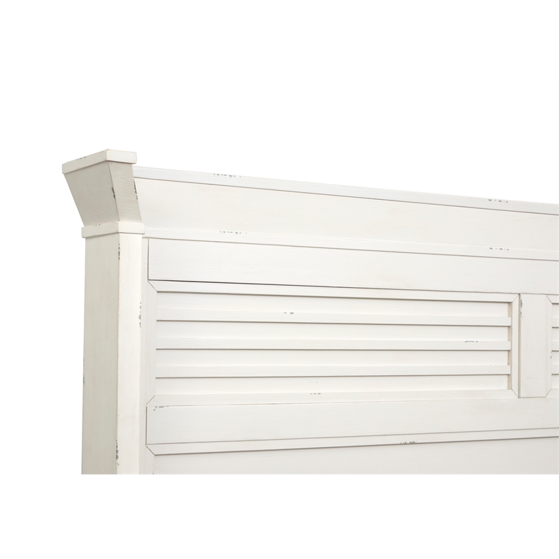 Bowery Hill Queen Classic Panel Bed in Sea Pearl and Driftwood