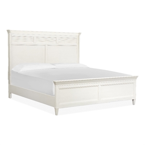 Bowery Hill Queen Classic Panel Bed in Sea Pearl and Driftwood