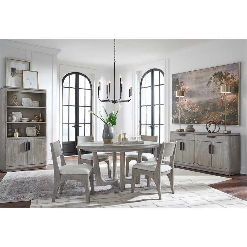 Bowery Hill Server With 2 Drawers and 4 Doors in Dorian Grey