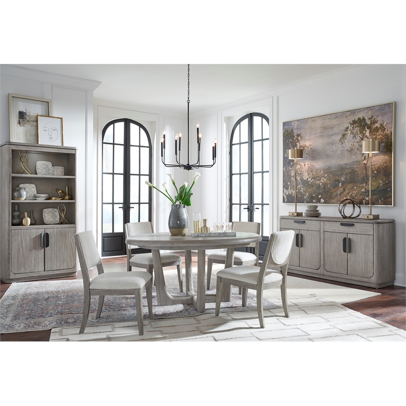 Bowery Hill Server With 2 Drawers and 4 Doors in Dorian Grey