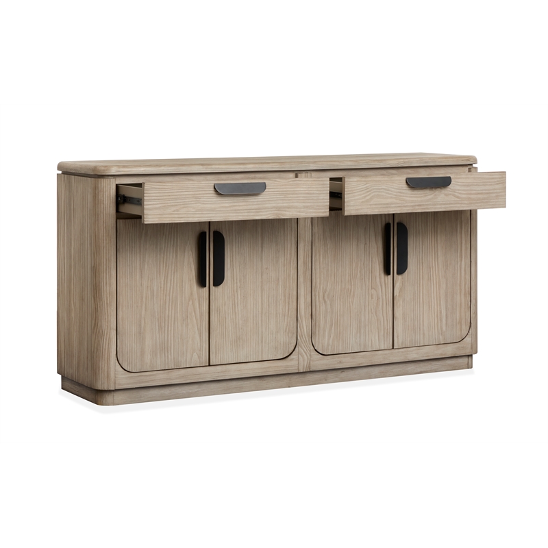 Bowery Hill Server With 2 Drawers and 4 Doors in Dorian Grey