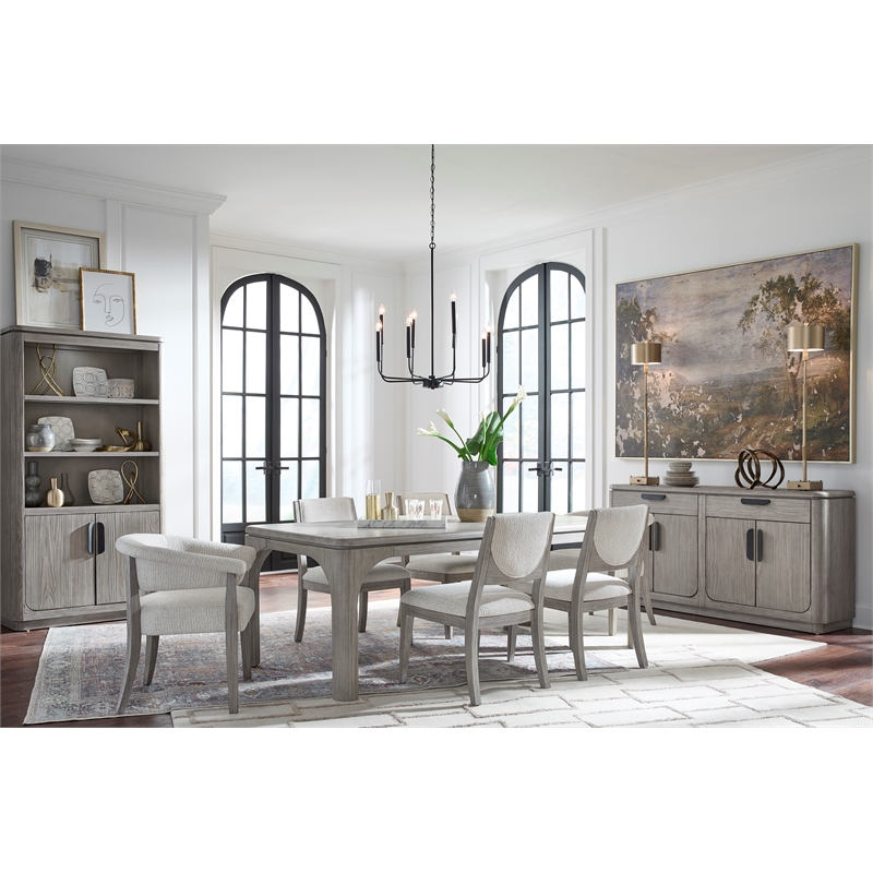 Bowery Hill Server With 2 Drawers and 4 Doors in Dorian Grey