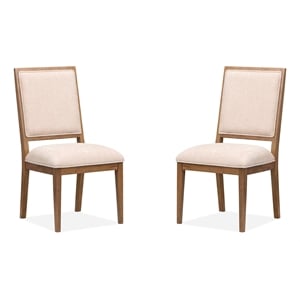 Bowery Hill Contemporary Upholstered Side Chair 2-Pack in Harvest Brown