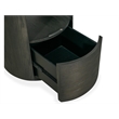 Bowery Hill Contemporary Round End Table With Drawer in Coffee Bean