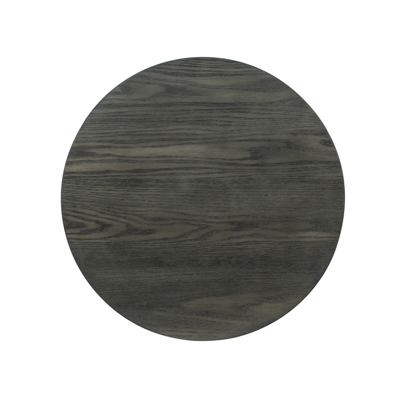 Bowery Hill Round Accent Table With Resin Base in Coffee Bean