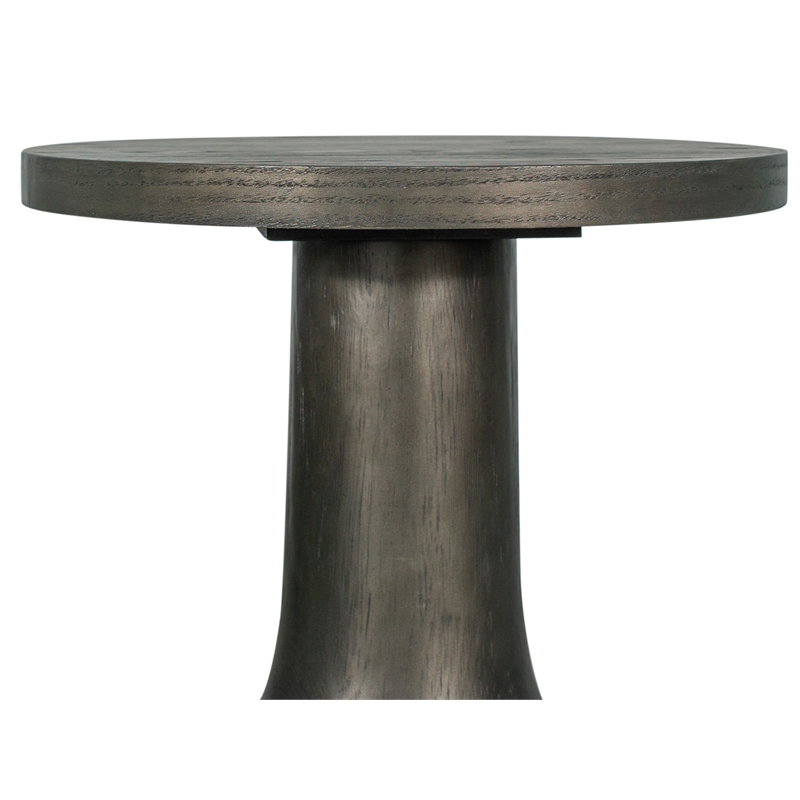 Bowery Hill Round Accent Table With Resin Base in Coffee Bean