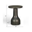 Bowery Hill Round Accent Table With Resin Base in Coffee Bean