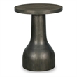 Bowery Hill Round Accent Table With Resin Base in Coffee Bean