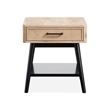 Bowery Hill Rectangular End Table With Drawer and Shelf in Driftwood