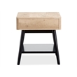 Bowery Hill Rectangular End Table With Drawer and Shelf in Driftwood