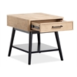 Bowery Hill Rectangular End Table With Drawer and Shelf in Driftwood
