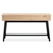 Bowery Hill Rectangular Sofa Table With Drawers and Shelf in Driftwood
