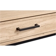 Bowery Hill Rectangular Sofa Table With Drawers and Shelf in Driftwood