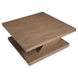 Bowery Hill Square Cocktail Table With Casters in Antique Wheat