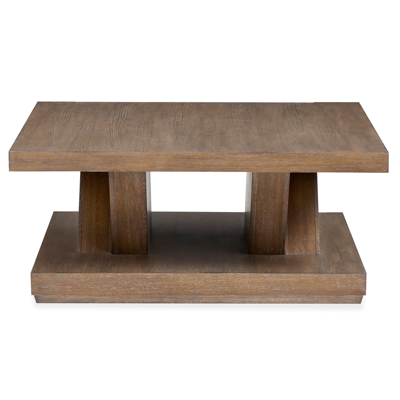 Bowery Hill Square Cocktail Table With Casters in Antique Wheat