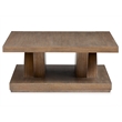 Bowery Hill Square Cocktail Table With Casters in Antique Wheat