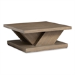 Bowery Hill Square Cocktail Table With Casters in Antique Wheat