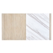 Bowery Hill Marble and Wood Rectangular Cocktail Table With Tray in Gallery Buff