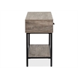 Bowery Hill Rectangular Sofa Table With Drawers and Shelf in Whitetail Brown