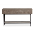 Bowery Hill Rectangular Sofa Table With Drawers and Shelf in Whitetail Brown