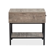 Bowery Hill Rectangular End Table With Drawer and Shelf in Whitetail Brown