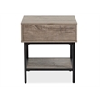 Bowery Hill Rectangular End Table With Drawer and Shelf in Whitetail Brown