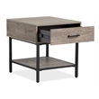 Bowery Hill Rectangular End Table With Drawer and Shelf in Whitetail Brown